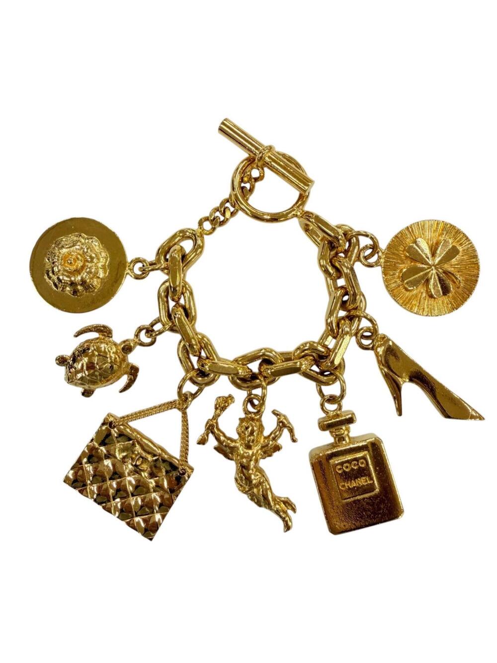 Chanel Vintage Bracelet Metal Gold #327516C11B